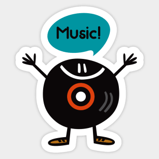 Retro vinyl record Sticker